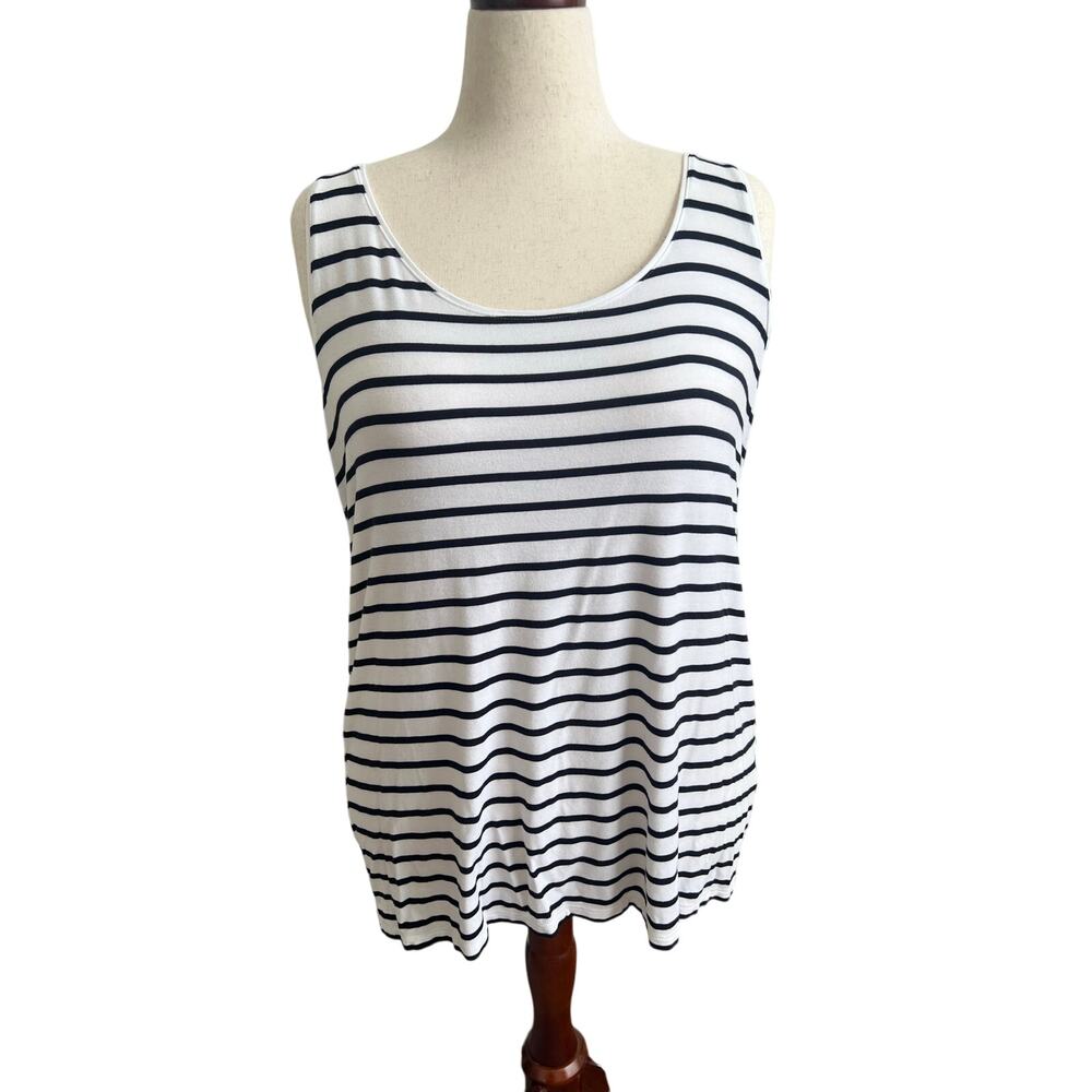 Daily Ritual Casual Striped Loose Fit Sleeveless Tank Top XXL